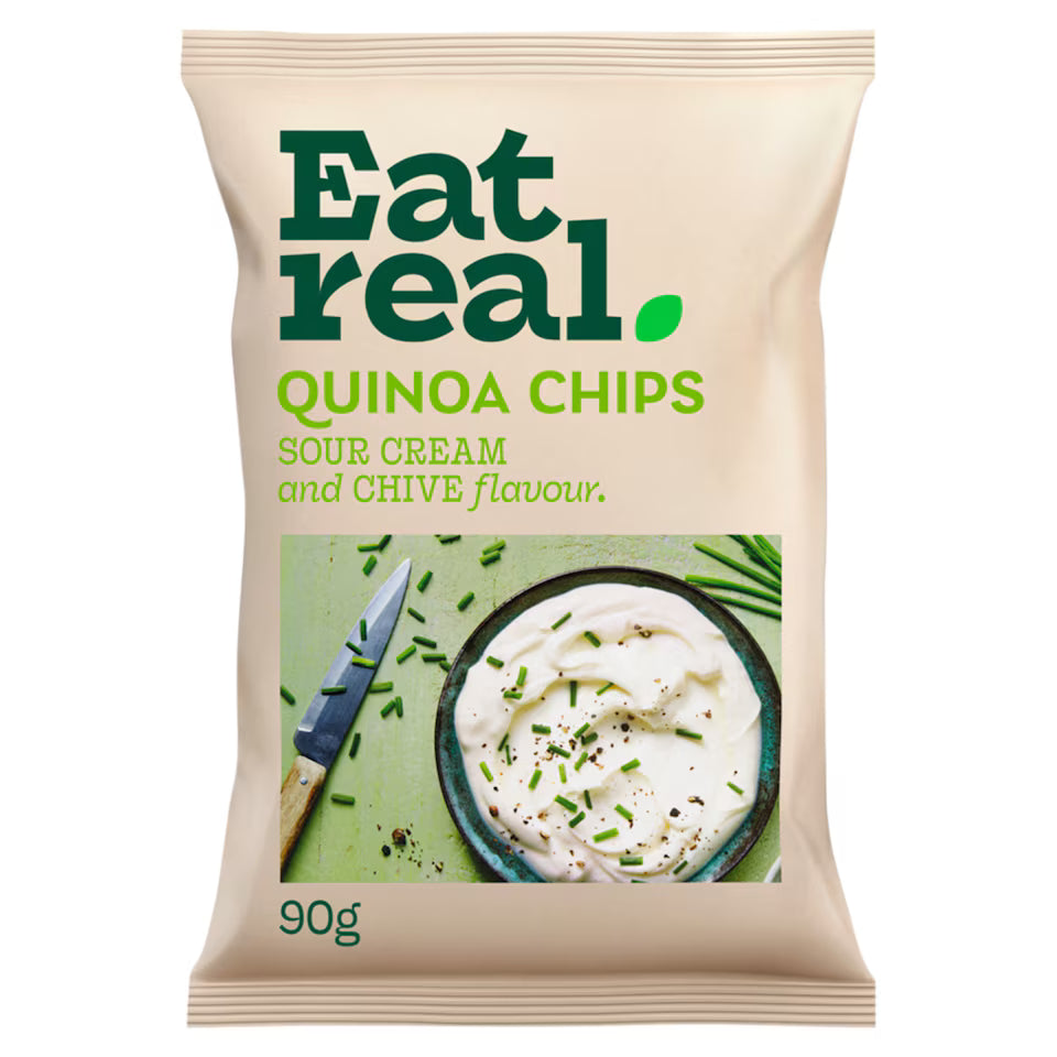 Eat Real Sour Cream & Chives Quinoa Chips 90g