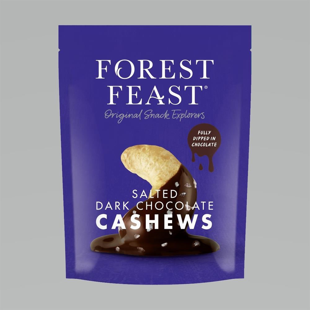 Forest Feast Salted Dark Chocolate Cashews 120g