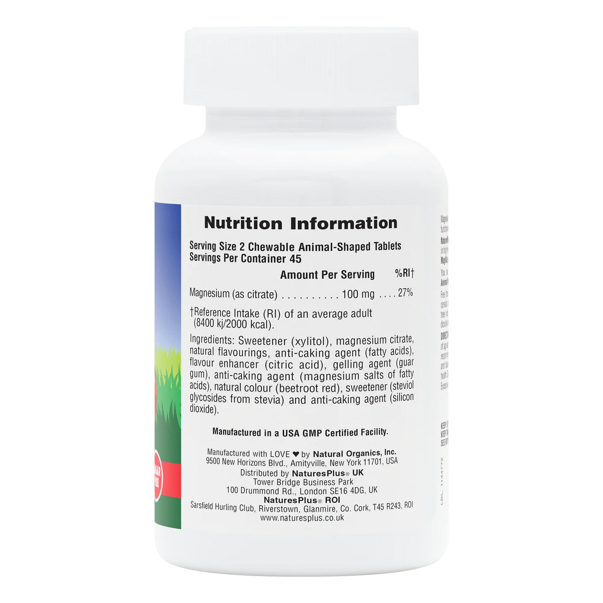 NaturesPlus Animal Parade MagKidz Magnesium 90 Tablets