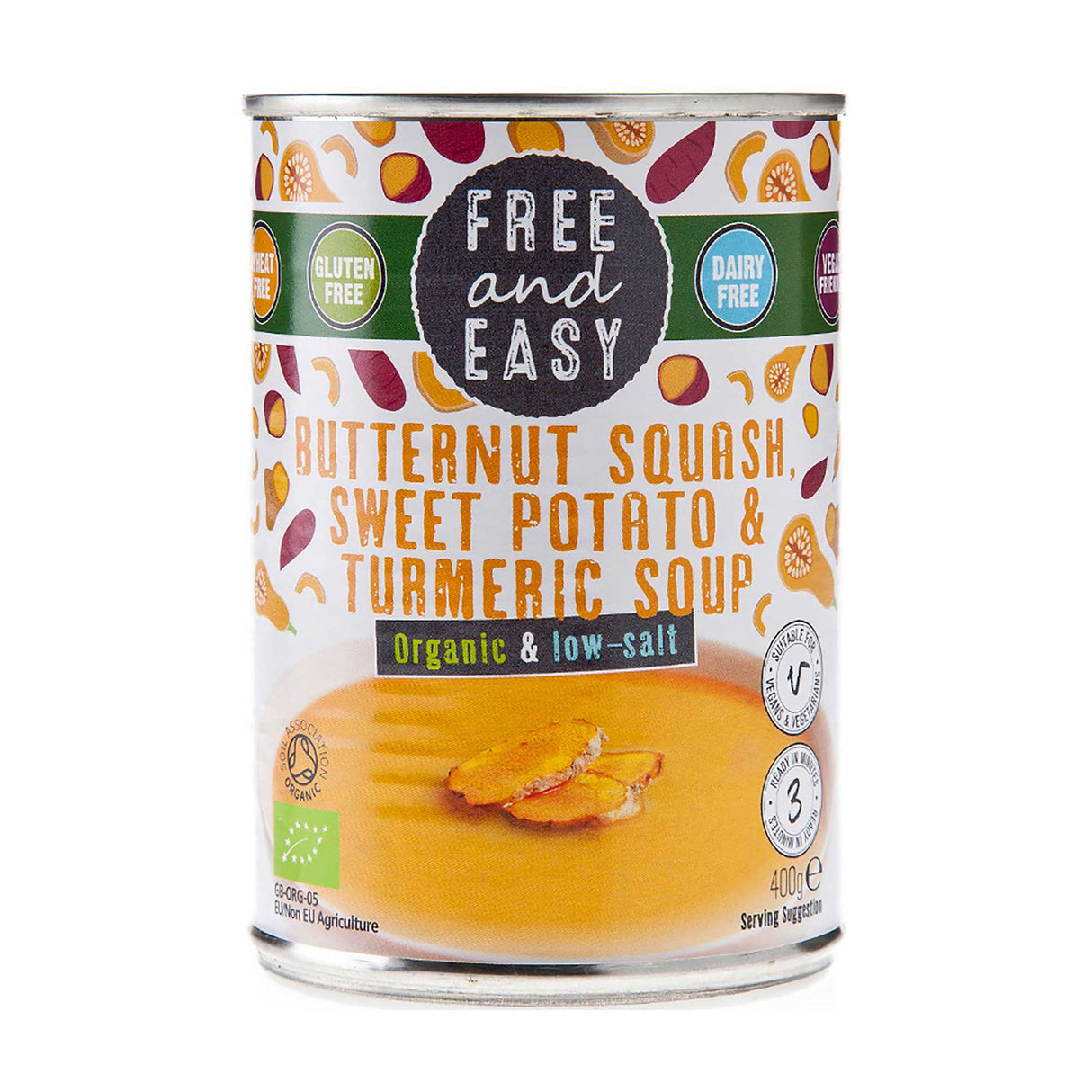 Free & Easy Low Salt Butternut Turmeric Soup 400g