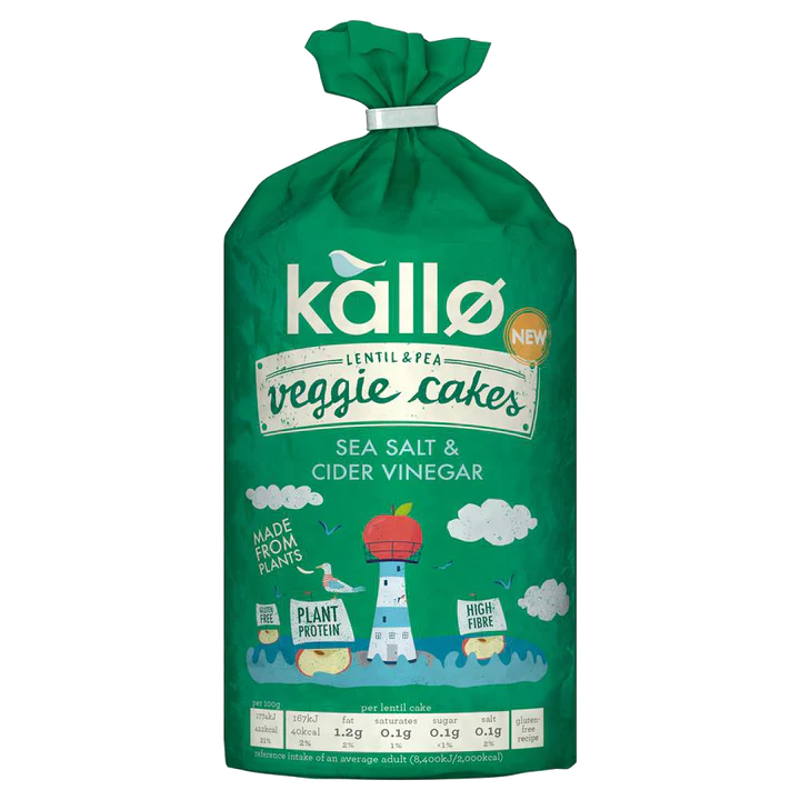 Kallo Sea Salt & Cider Vinegar Veggie Cakes 122g