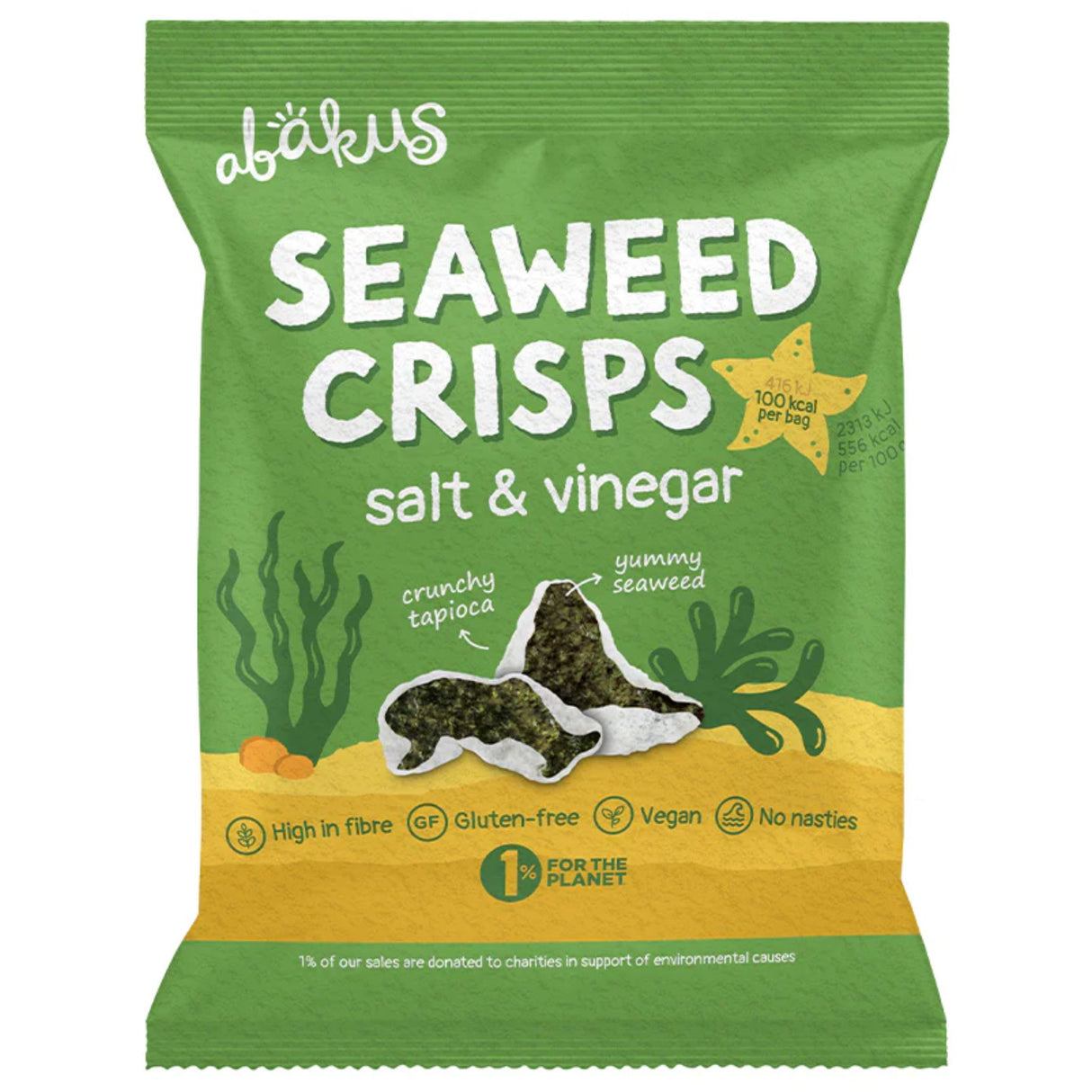 Abakus Seaweed Crisps Salt & Vinegar 18g