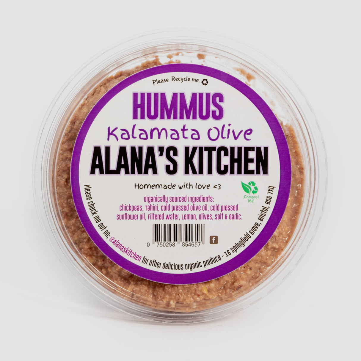 Alanas Kitchen Black Olive Hummus 200g