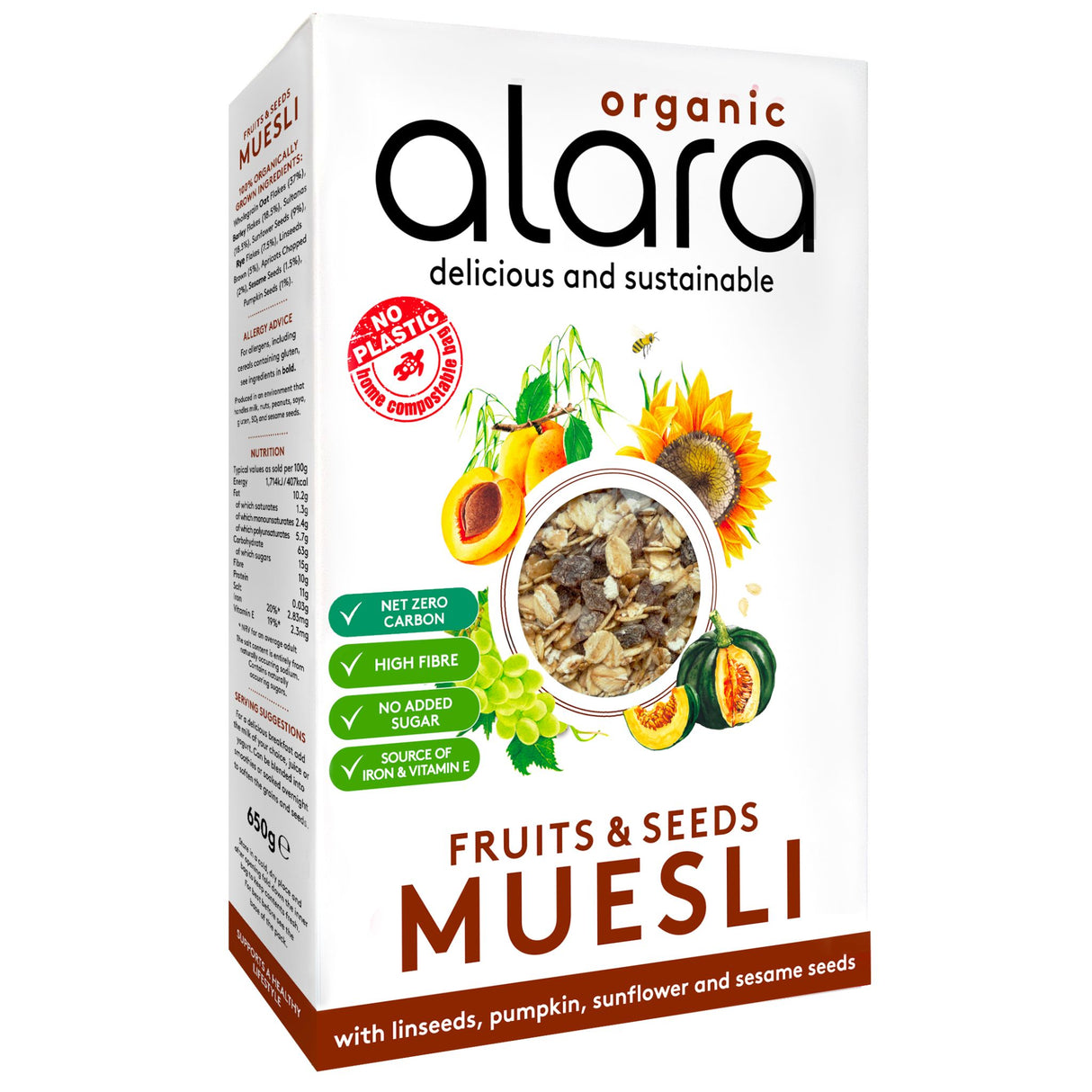 Alara Fruit & Seeds Muesli 650g