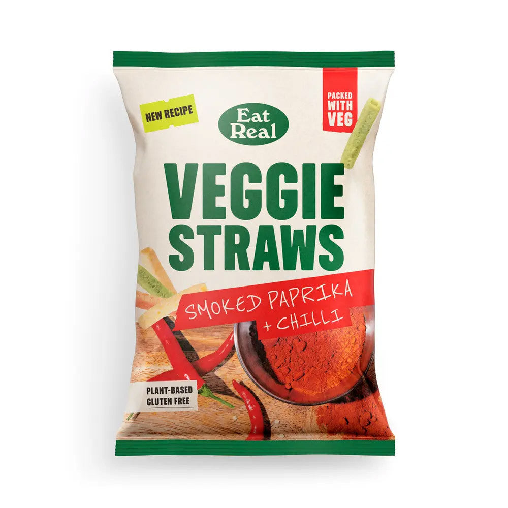 Eat Real Veggie straws smoked paprika and chilli 110g