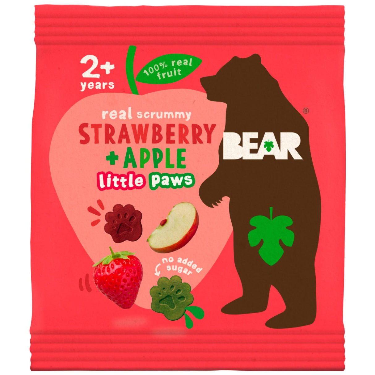 Bear Paws Strawberry Apple Paw Shapes 20g