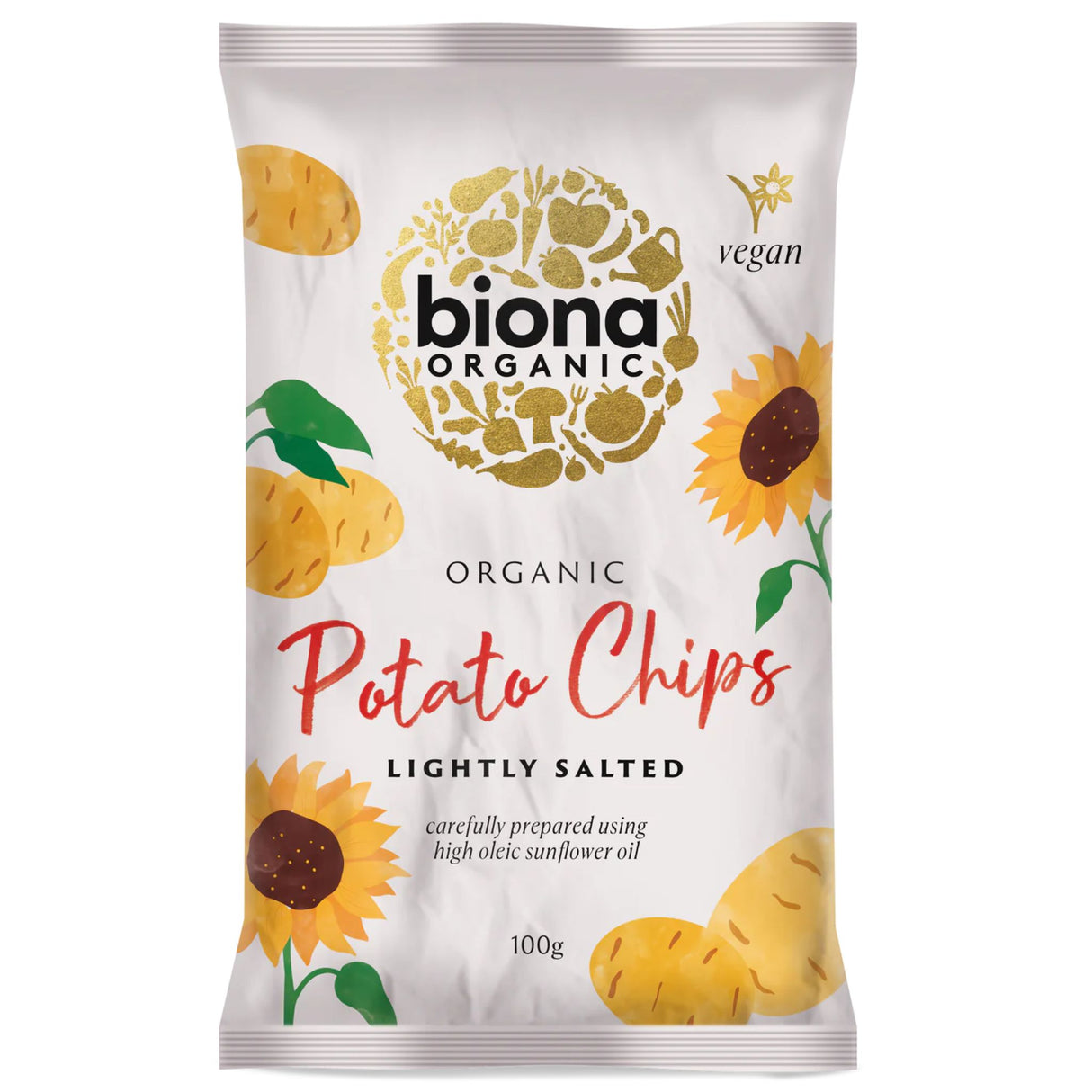 Biona Potato Chips Lightly Salted 100g