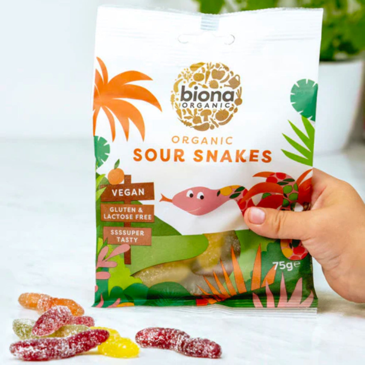 Biona Sour Snakes 75g