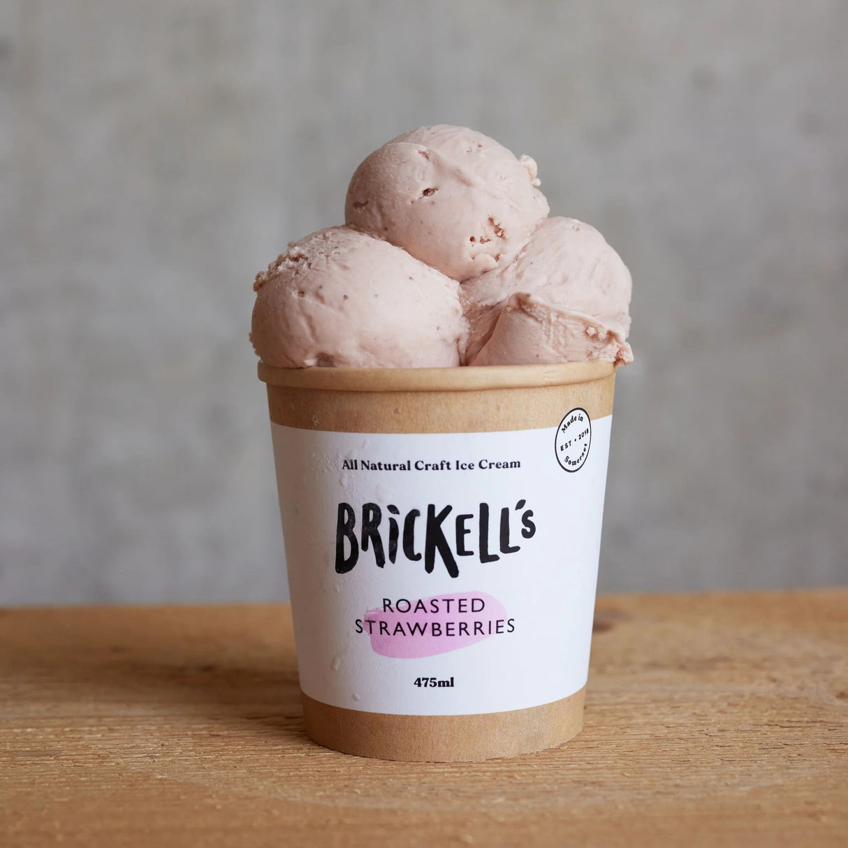 Brickells Roasted Strawberries Ice Cream 475ml