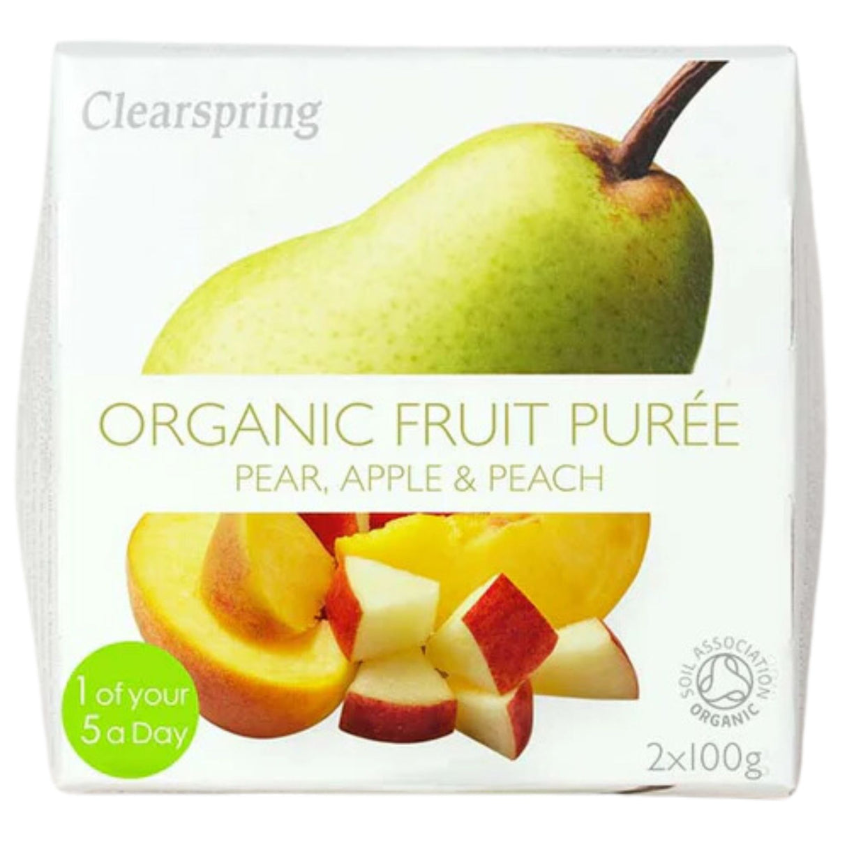 Clearspring Pear, Apple & Peach Fruit Purées 2 x 100g