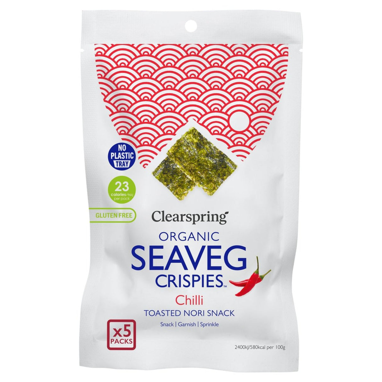 Clearspring Seaveg Crispies Chilli 5 x 4g