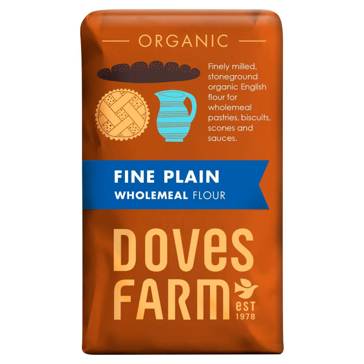 Doves Farm Plain Fine Wholemeal Flour 1kg