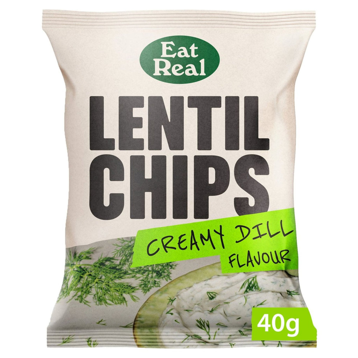 Eat Real Lentil Chips Creamy Dill 40g