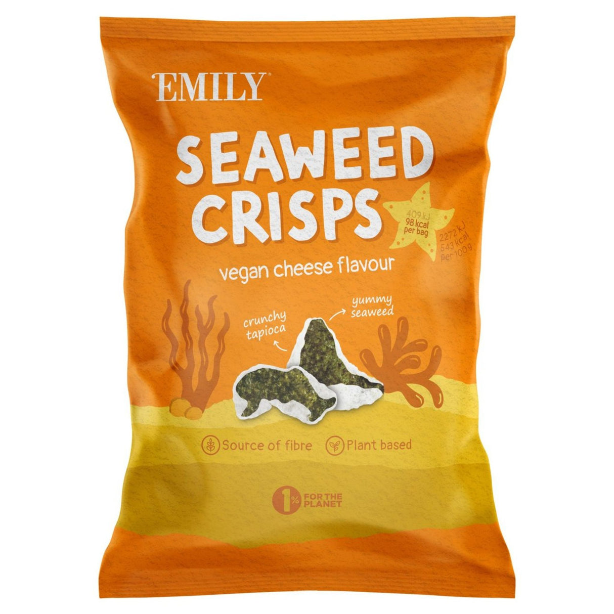 Emily Seaweed Crisps Cheese Flavour 18g