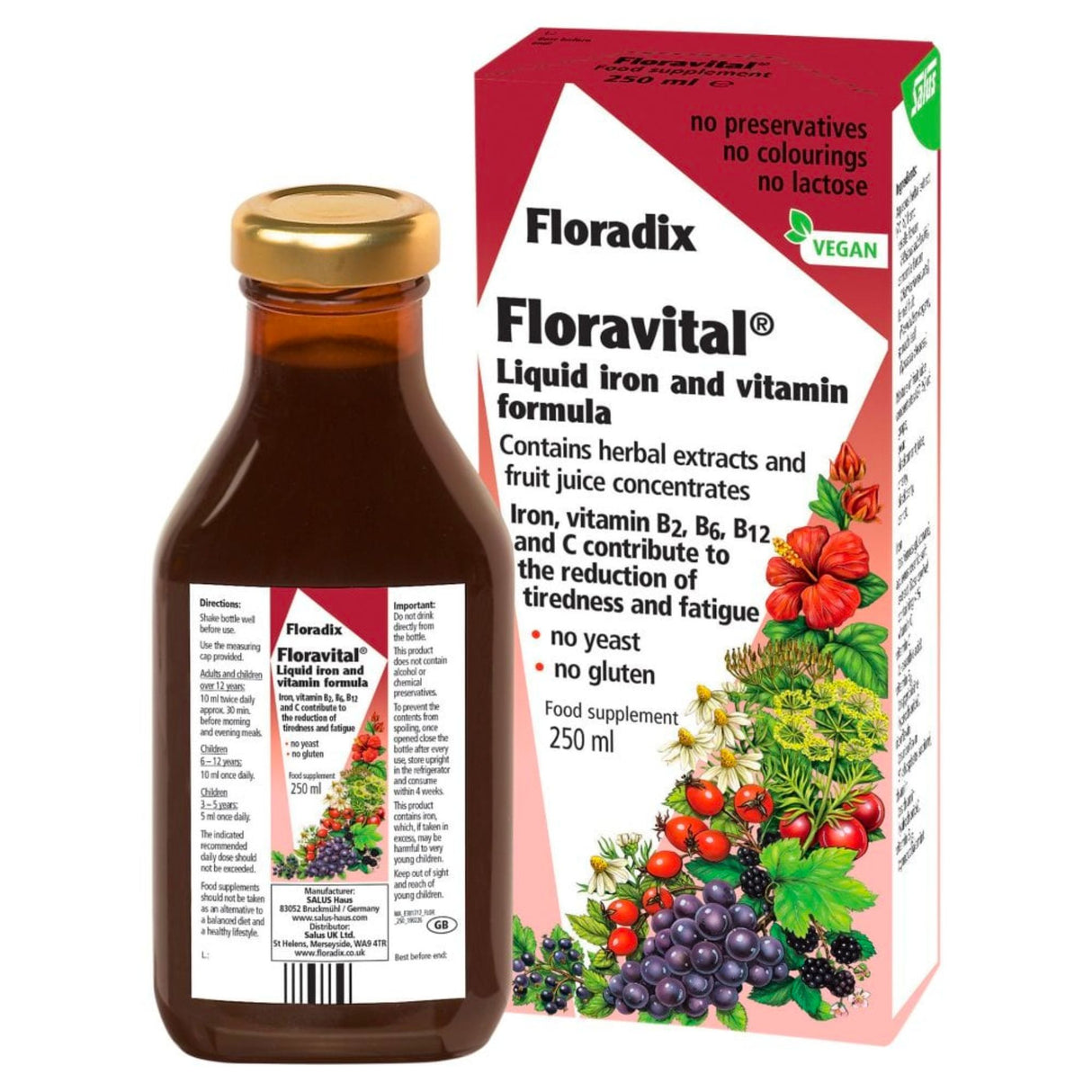 Floradix Floravital Vegan 250-500ml