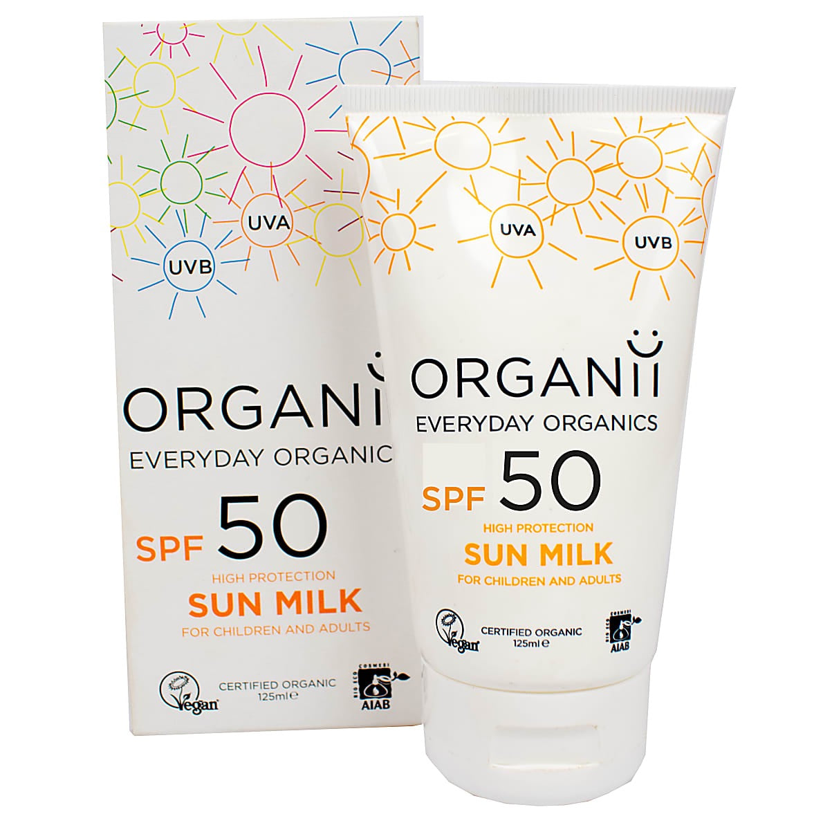 Organic Sun Milk SPF50 For Children & Adults