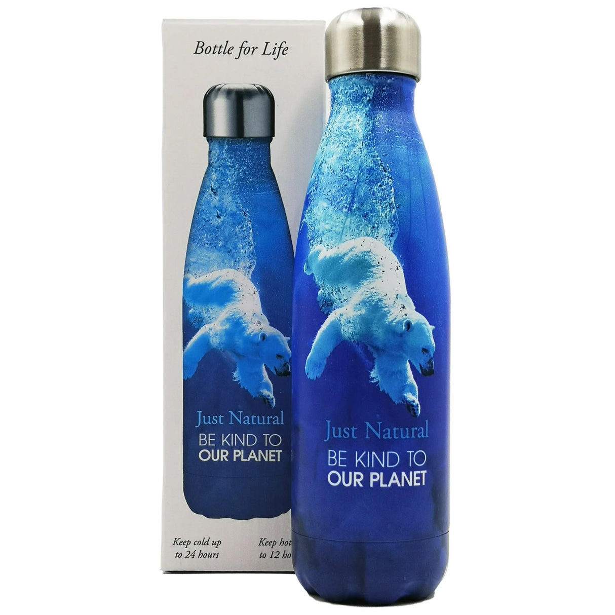 Just Natural Water Bottle Polar Bear 500ml