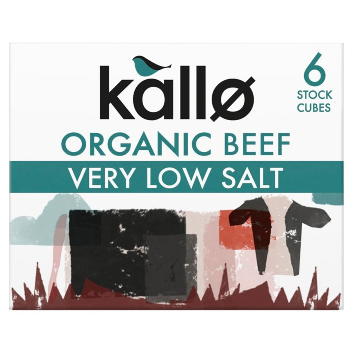 Kallo Organic Very Low Salt Beef Stock Cubes 48g