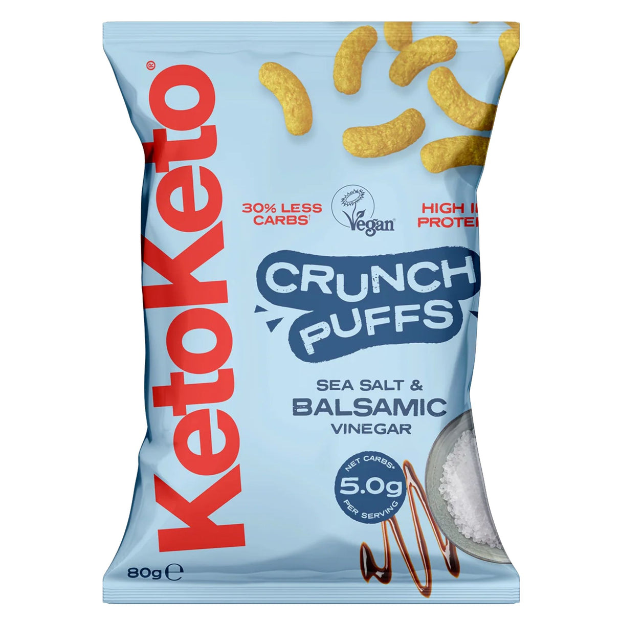 KetoKeto Crunch Puffs Salt & Vinegar 80g