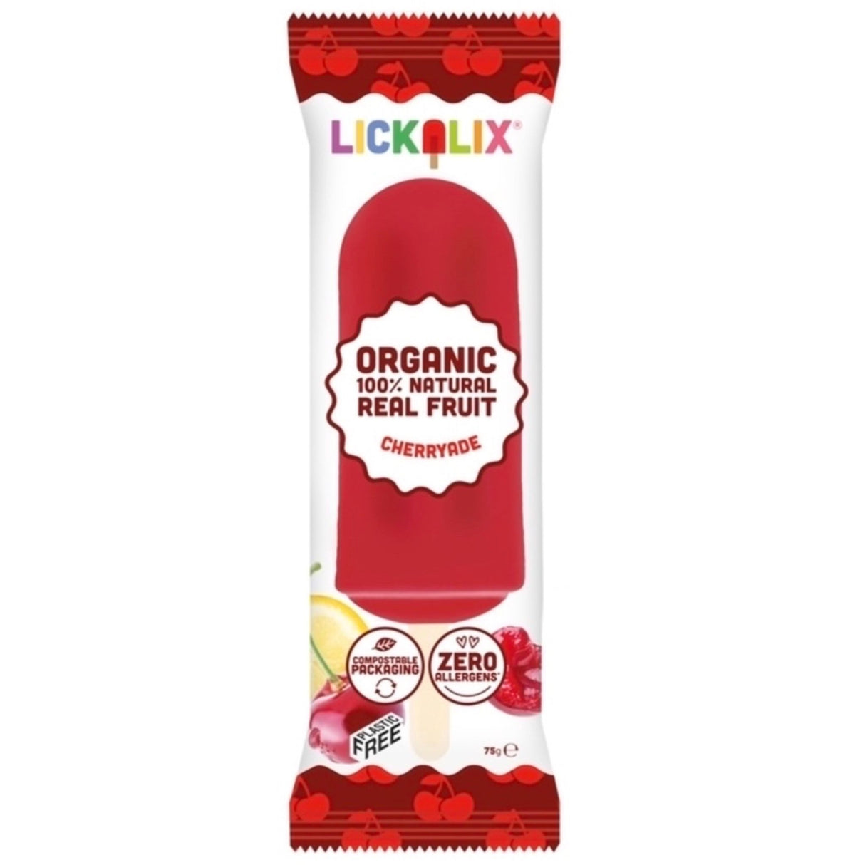 Lickalix Cherryade Lolly 75g