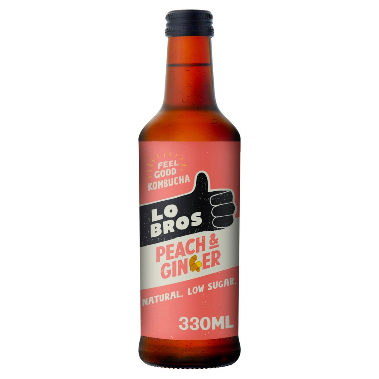 Lo Bros Kombucha Peach & Ginger 330ml