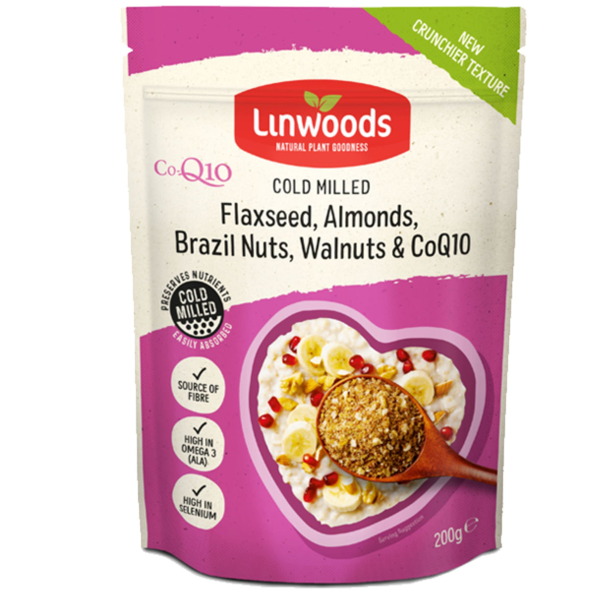 Milled Flaxseed, Almonds, Brazil Nuts, Walnuts & Q10 200g