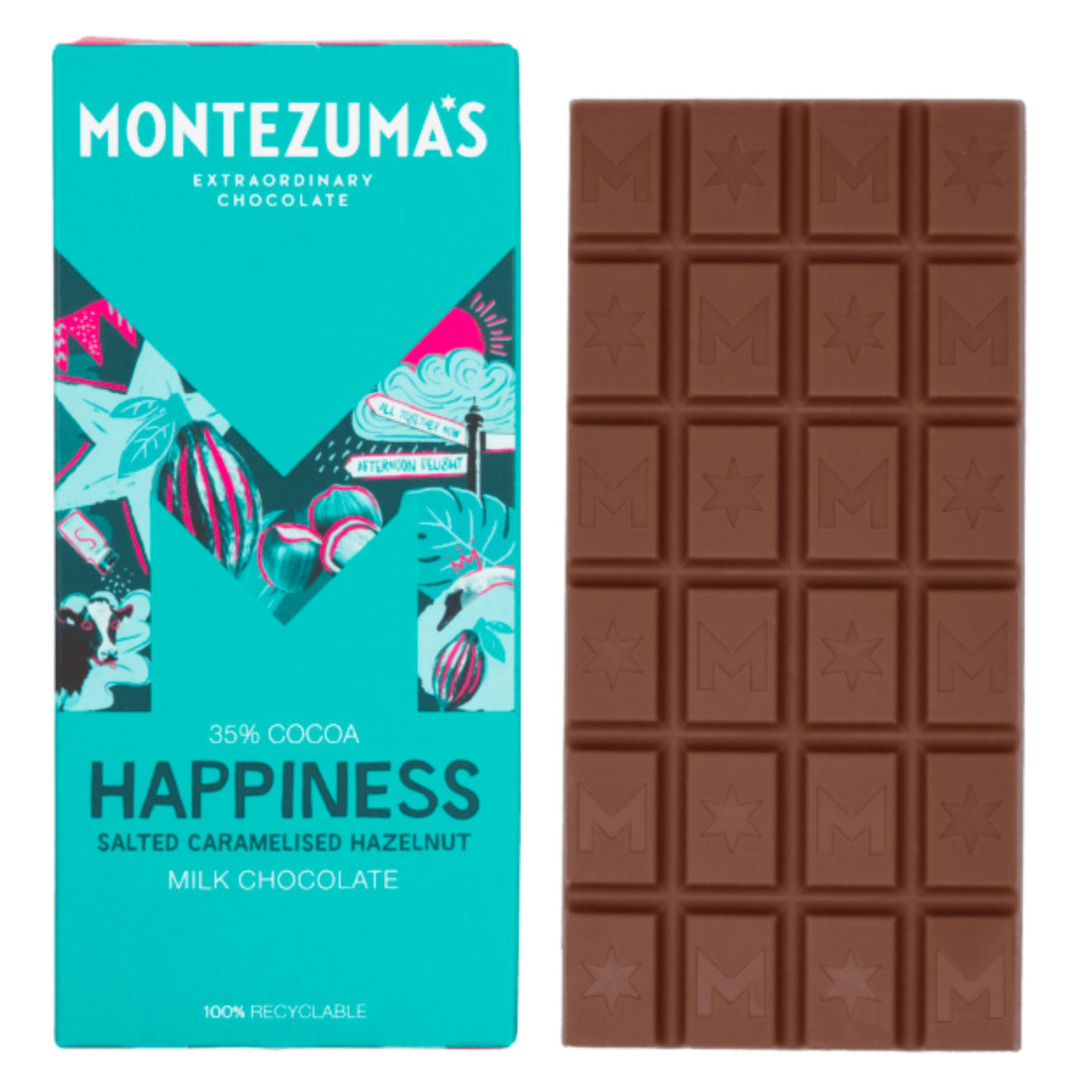 Montezumas Milk Chocolate With Hazelnuts 90g