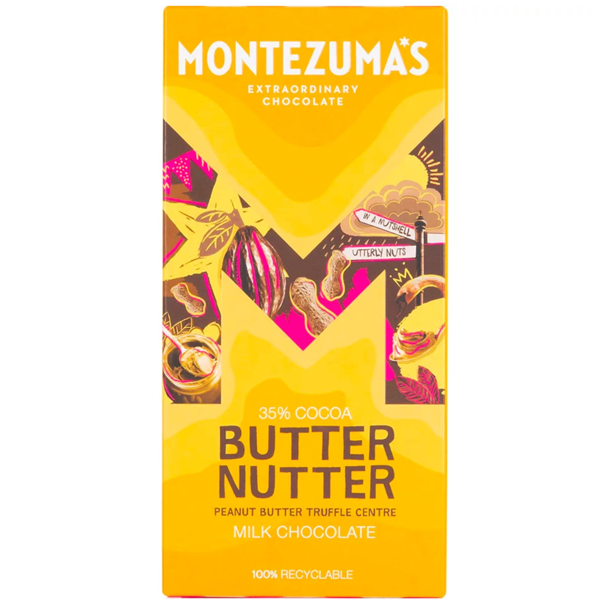 Montezumas Nutter Peanut Butter Truffle Bar 90g