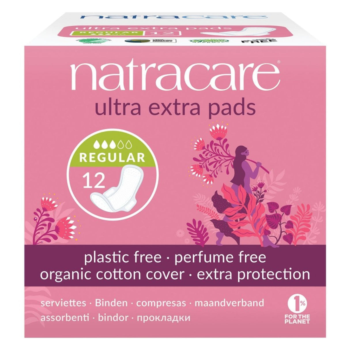 Natracare Ultra Extra Pads Regular 12s