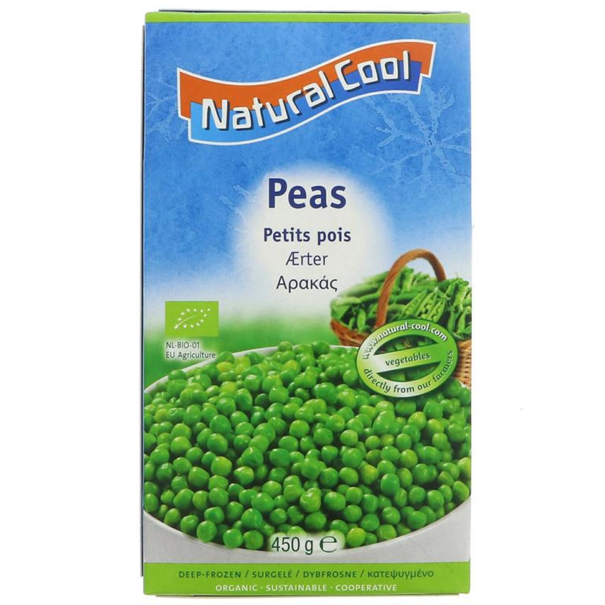 Natural Cool Frozen Peas 450g