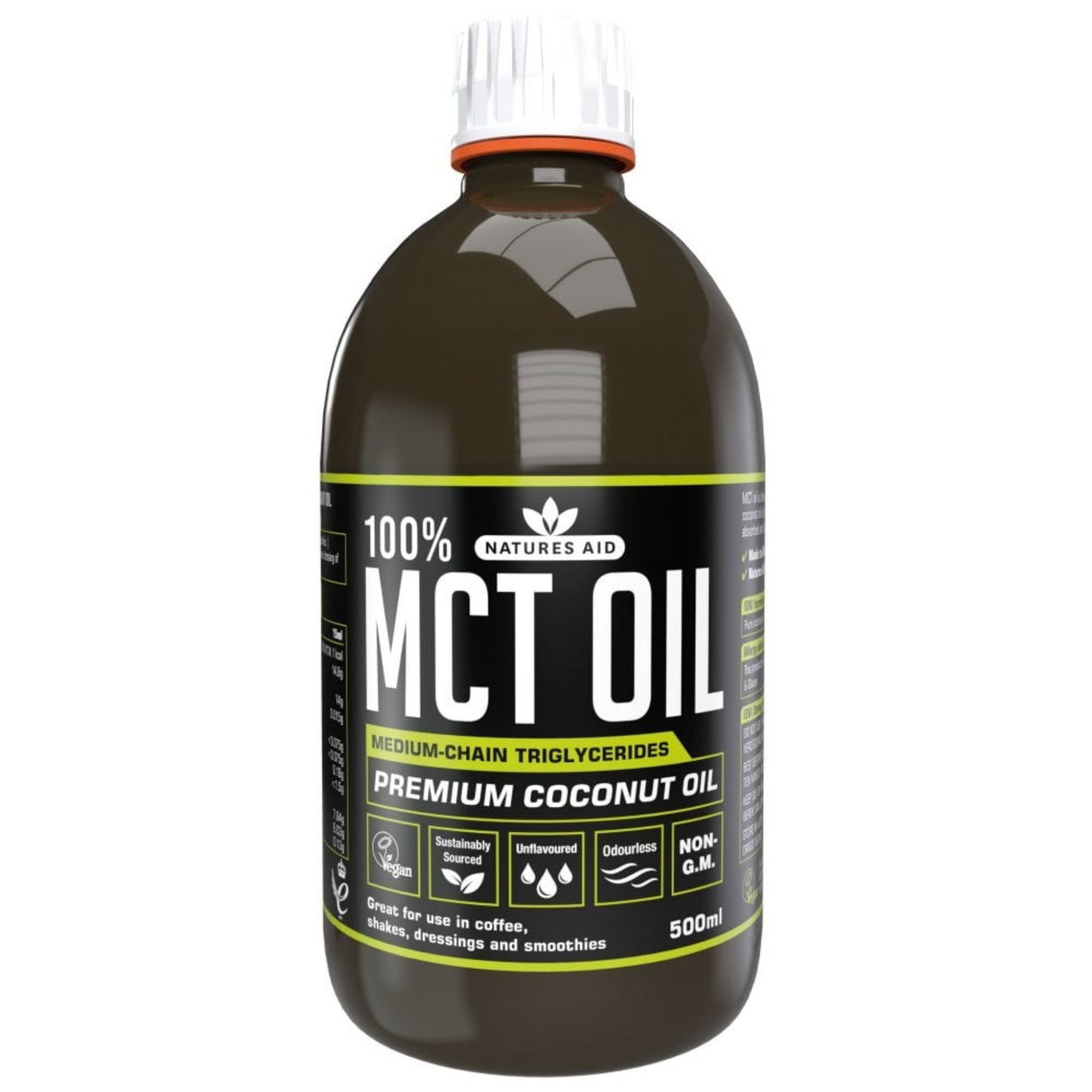 Natures Aid 100% MCT Coconut Oil 500ml