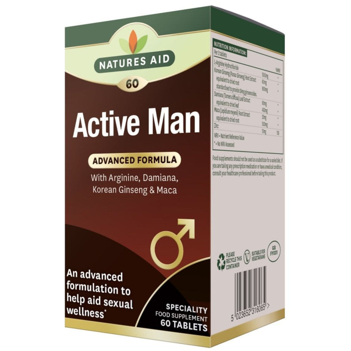 Natures Aid Active Man 60s