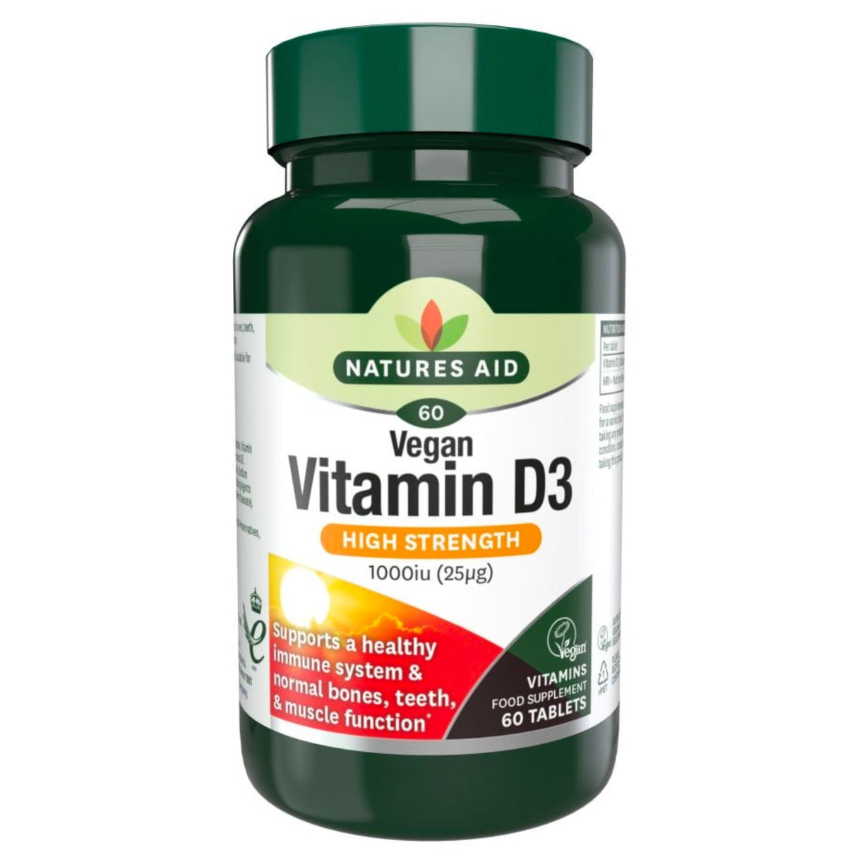 Natures Aid Vegan Vitamin D 1000iu 60s