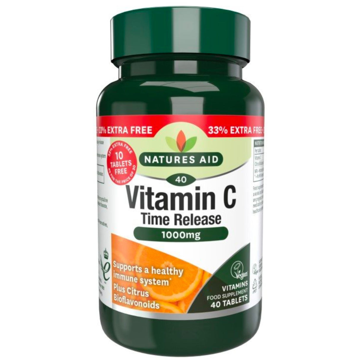 Natures Aid Vitamin C Time Release 40-180s