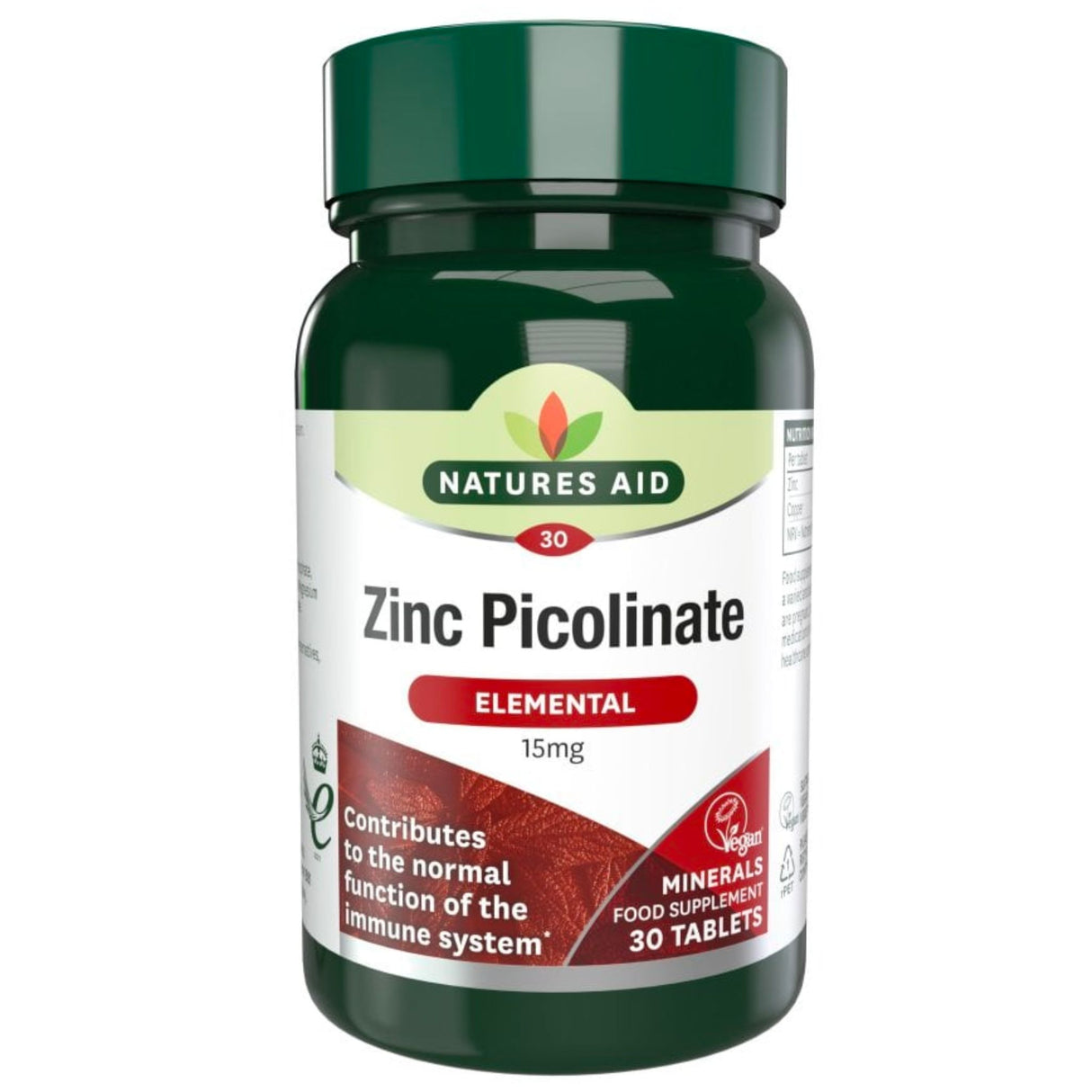 Natures Aid Zinc Picolinate 15mg 30s