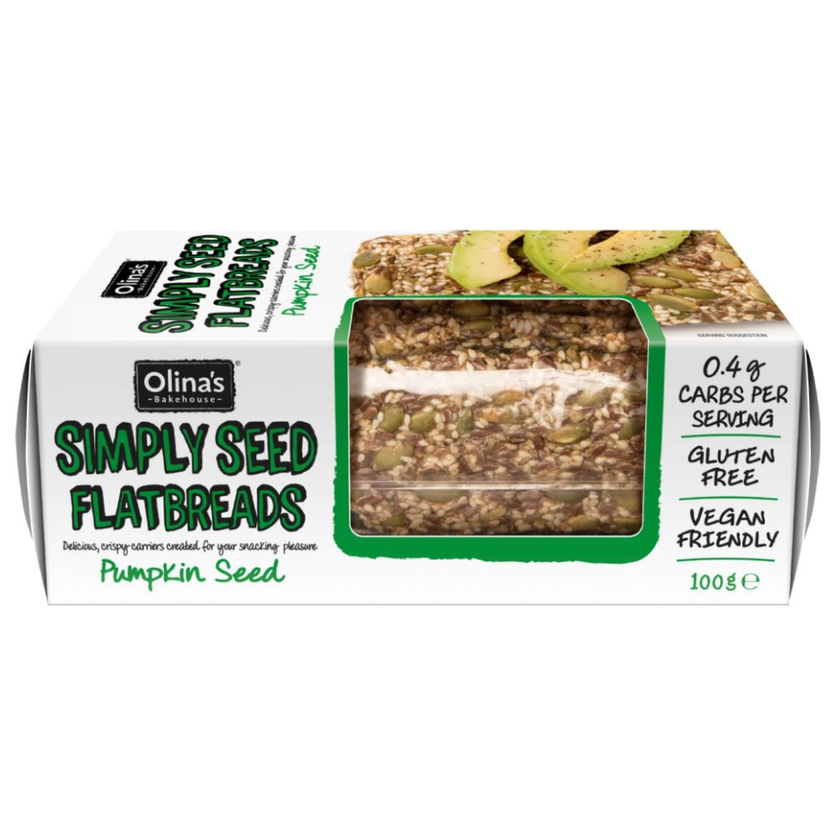 Olinas Pumpkin Seed Flatbreads 100g