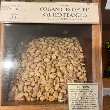 Organic Roasted Salted Peanuts (Loose) 100g