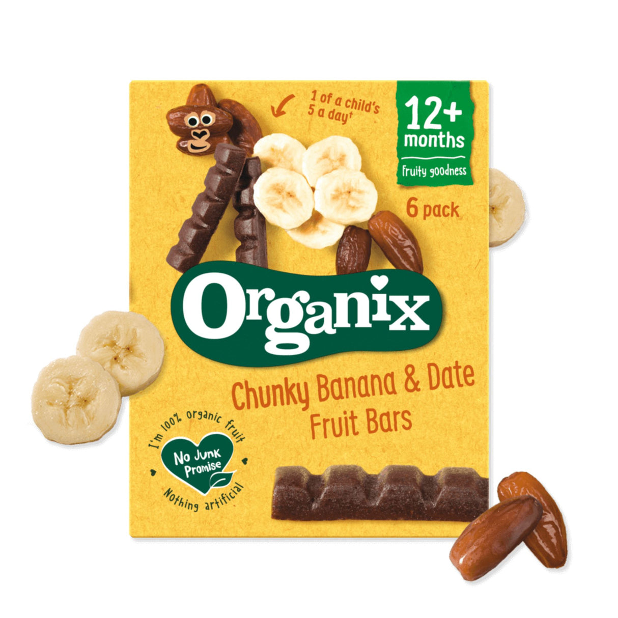 Organix Banana & Date Fruit Bars x 6