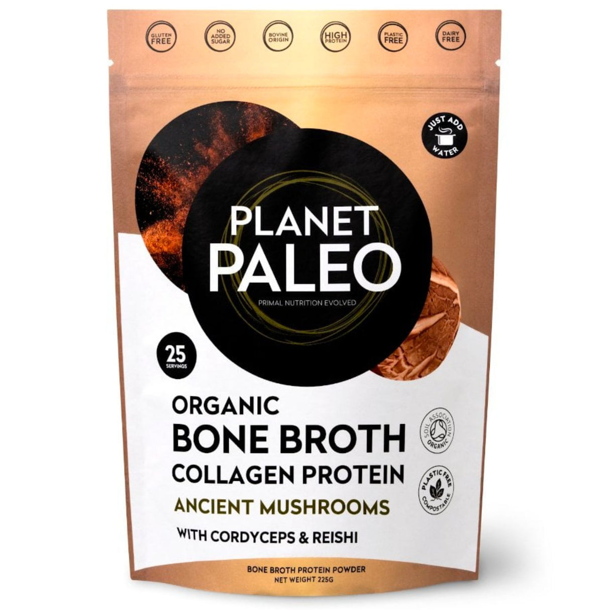 Planet Paleo Ancient Mushrooms Bone Broth 225g