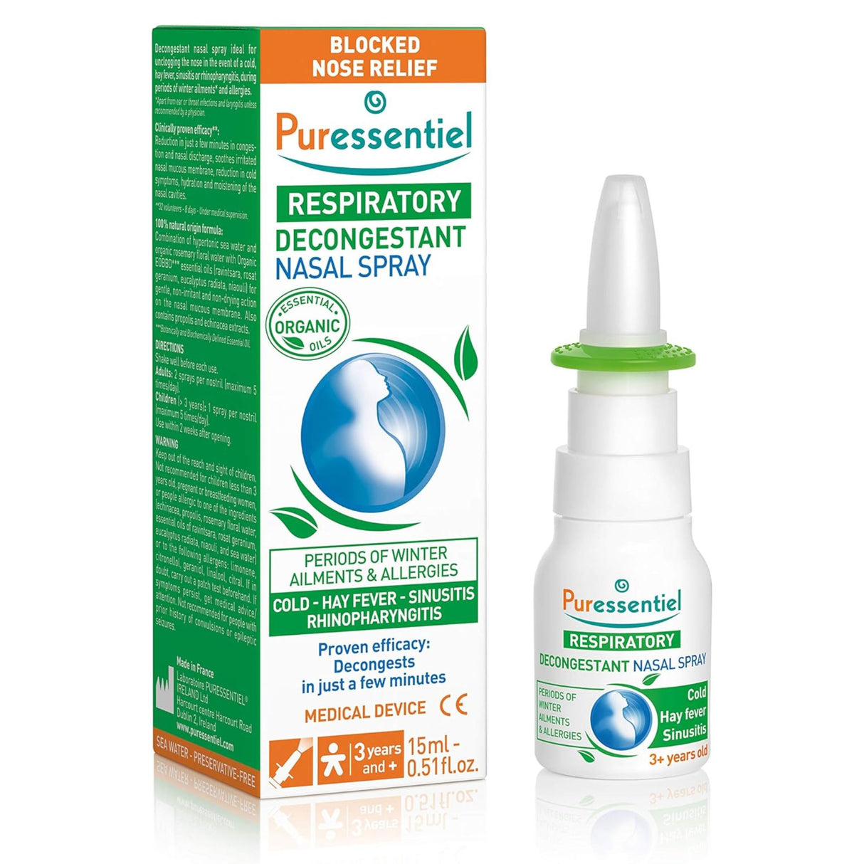 Puressential Decongestant Nasal Spray 15ml