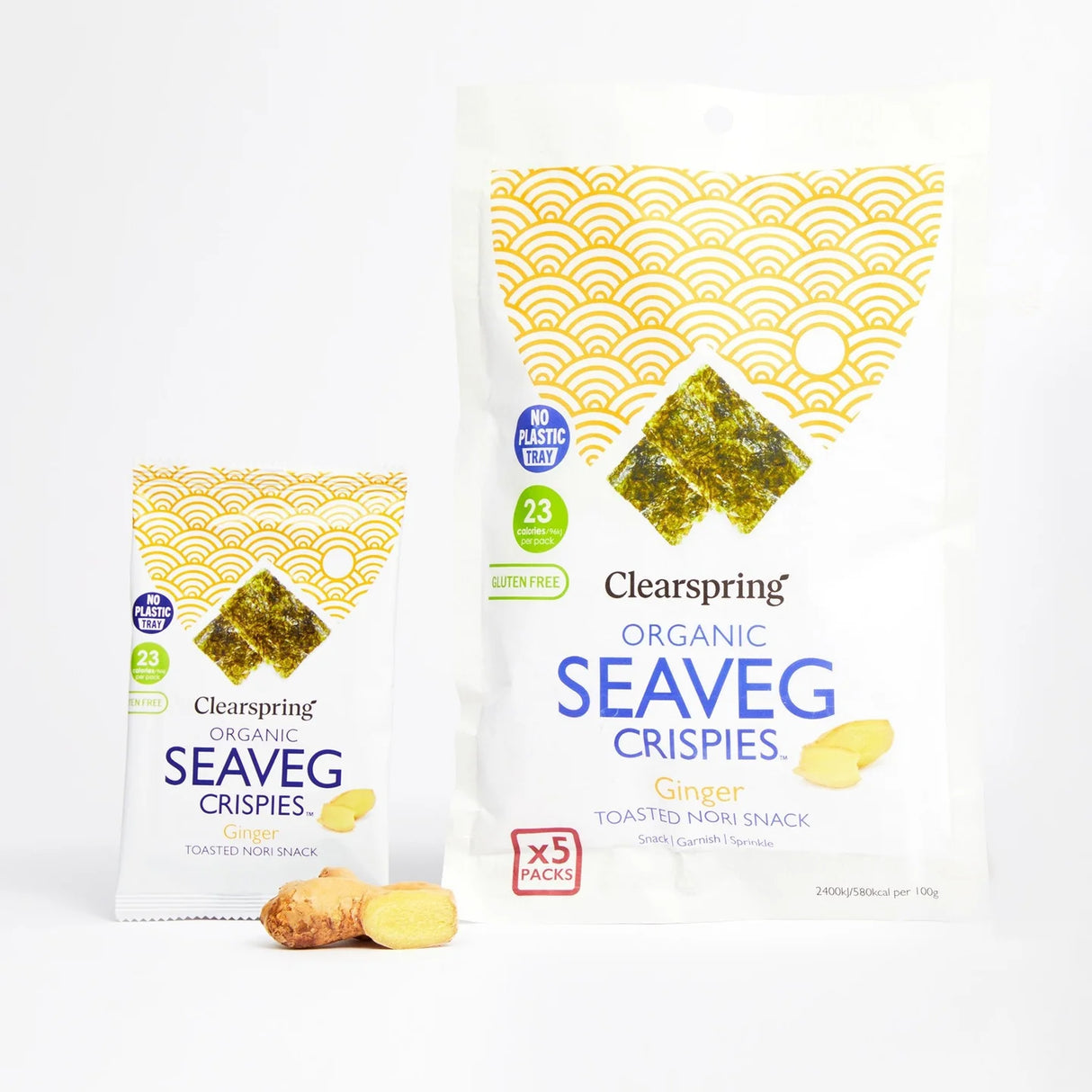 Clearspring Seaveg Crispies Ginger 5 X 4g