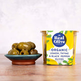 The Real Olive Company Black Pepper Olives 150g