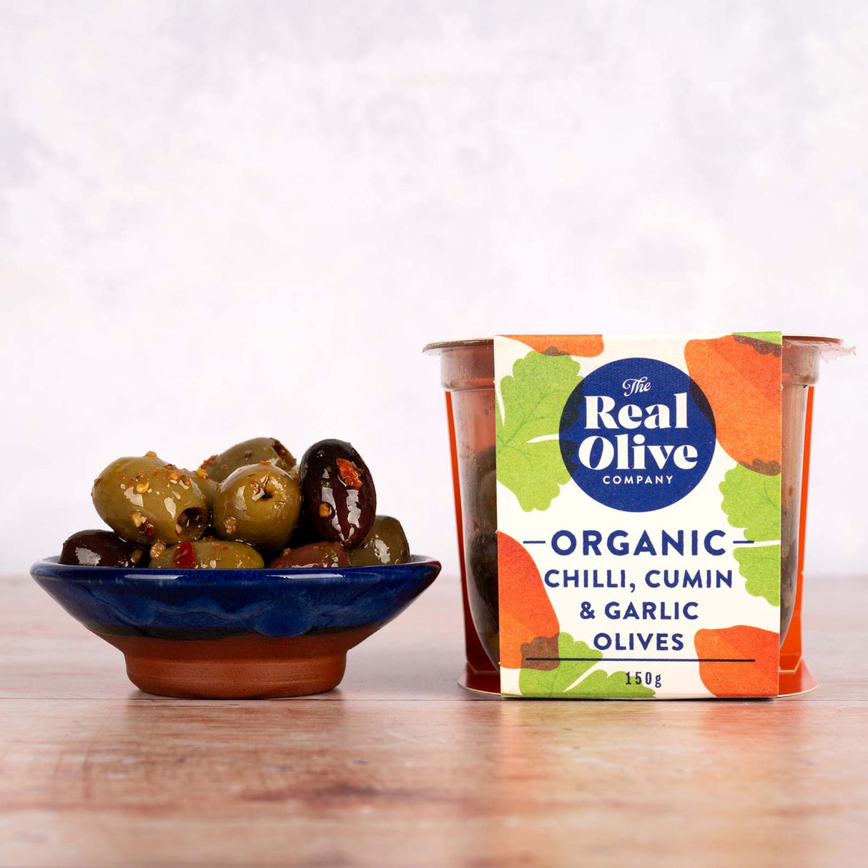 The Real Olive Company Chilli & Garlic Olives 150g