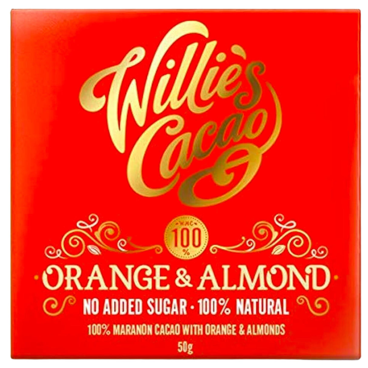 Willies Cacao Orange & Almond 100% Maranon Cacao 50g