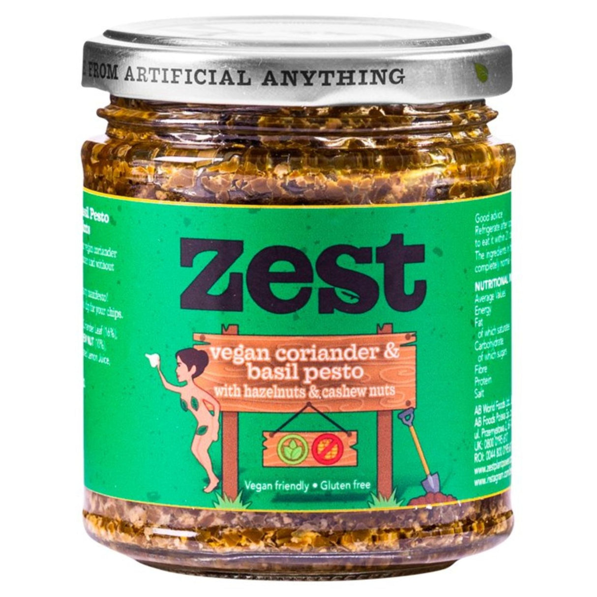 Zest Coriander Basil Hazel Pesto 165g