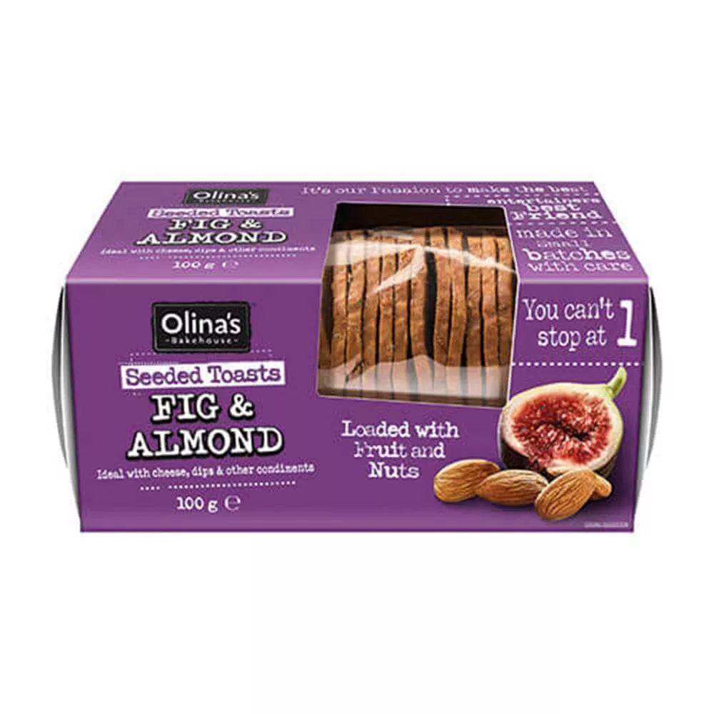 Olinas Fig & Almond Seeded Toasts 100g