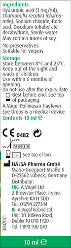 A Vogel Pollinosan Hayfever Eye Drops 10ml