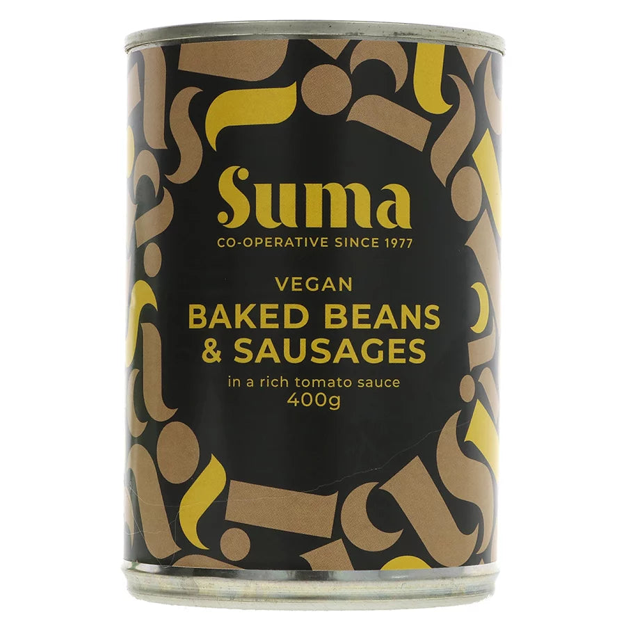 Suma Baked Beans & Veggie Sausages 400g