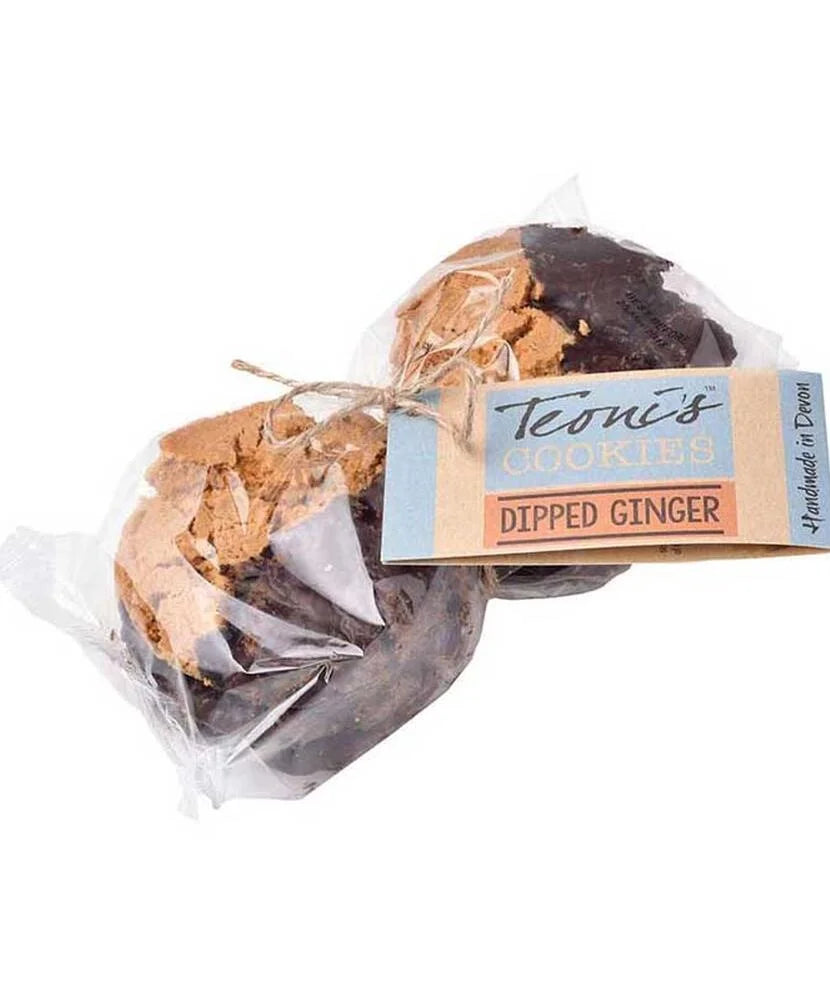 Teoni's Stem ginger Dipped choc cookies 300g