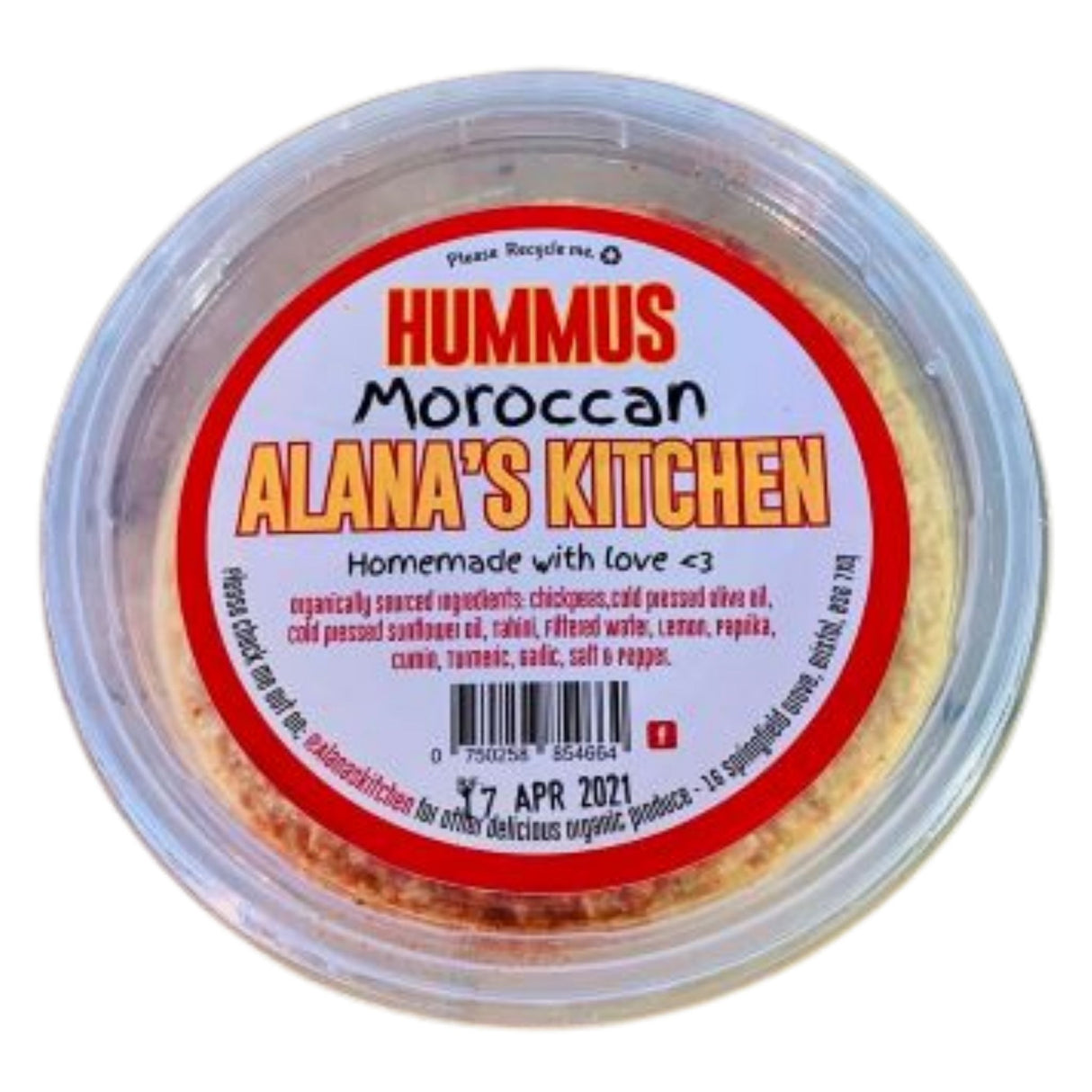 Alanas Kitchen Moroccan Houmous Dip 200g